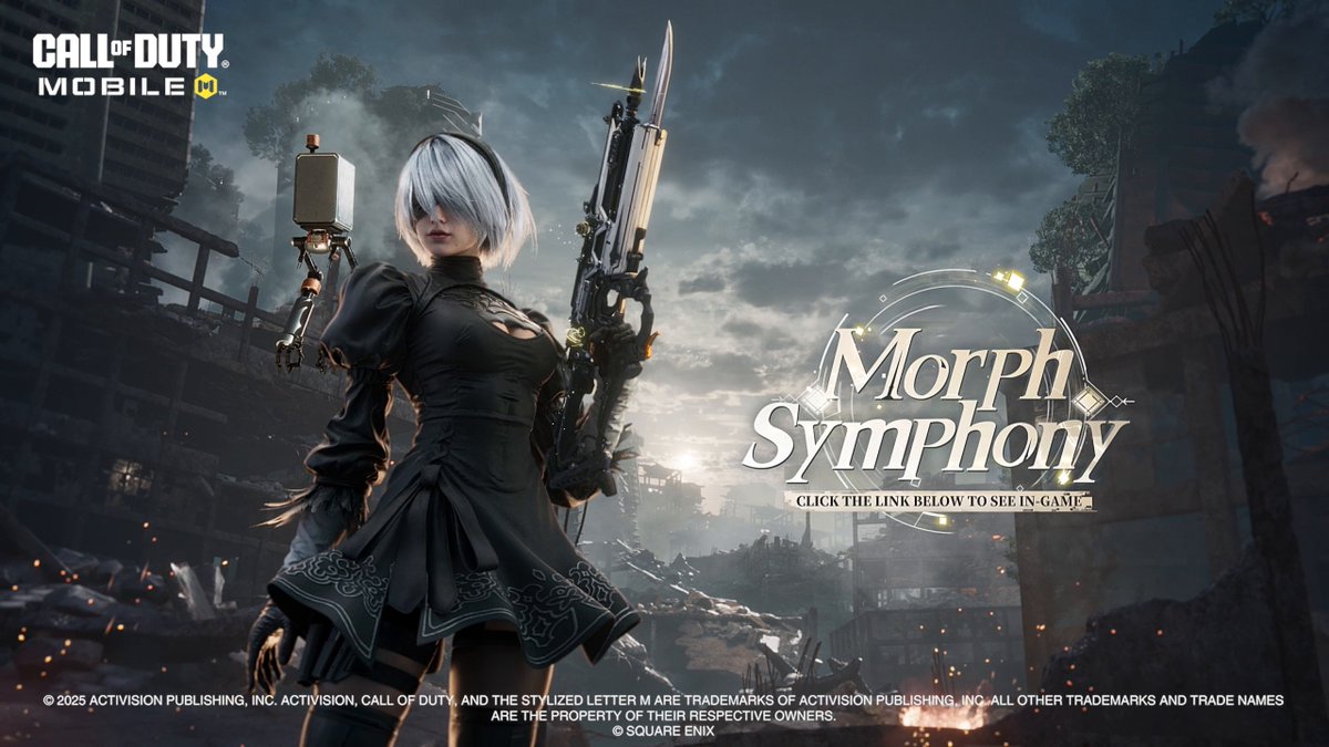 Calm. Cool. Combat-ready. Unlock Kestrel - YoRHa No. 2 Type B and her Legendary PP19 Bizon - Morph Symphony in the Morph Symphony Draw on May 30th at 5 PM PT!