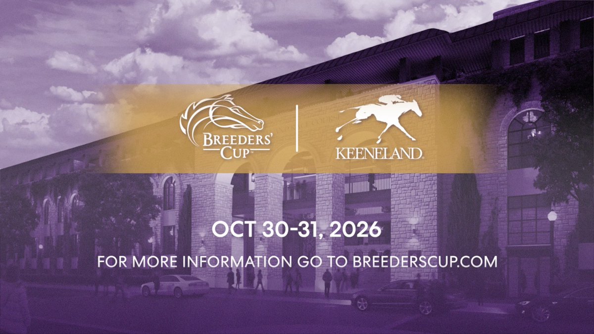 In 2026, the Breeders' Cup returns to hallowed ground in Lexington, Kentucky. 🐴 Mark your calendars for the Breeders' Cup World Championships at Keeneland on Oct. 30-31, 2026. 🏆 Learn more: