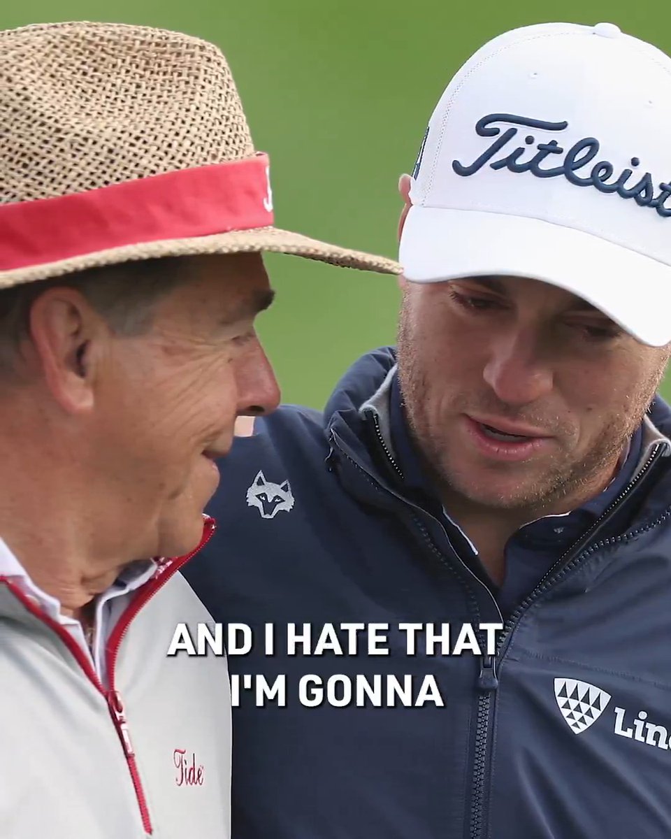 Justin Thomas played with Nick Saban and Ryan Day this morning. Not a bad Pro-Am group.
