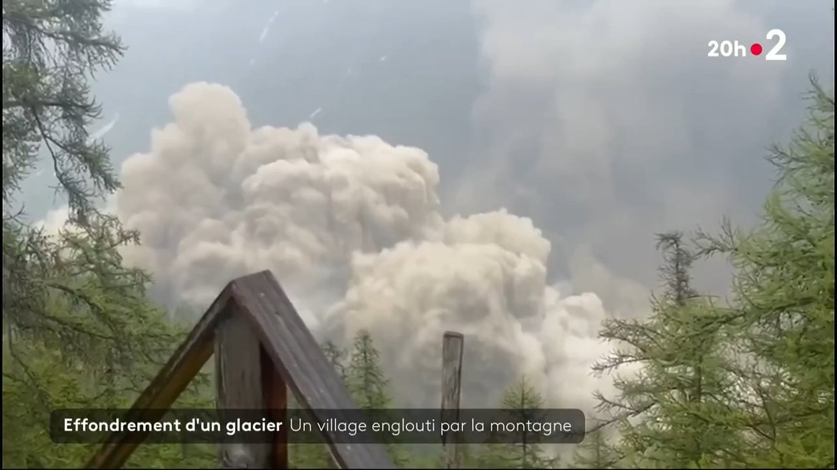 🇨🇭🗻 Incroyables images : en Suisse, un glacier s’est effondré, détruisant en partie le petit village de Blatten. #JT20h