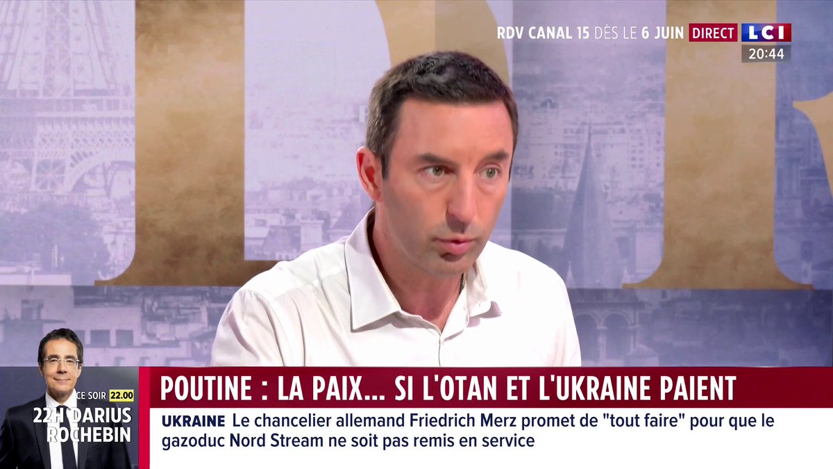 🗣️ "Si la Russie attaque l'Europe, et donc l'OTAN, il y aura nécessairement des frappes en profondeur sur le territoire russe" déclare Xavier Tytelman (Xavier Tytelman) spécialiste aéronautique et défense ▶️ Darius Rochebin