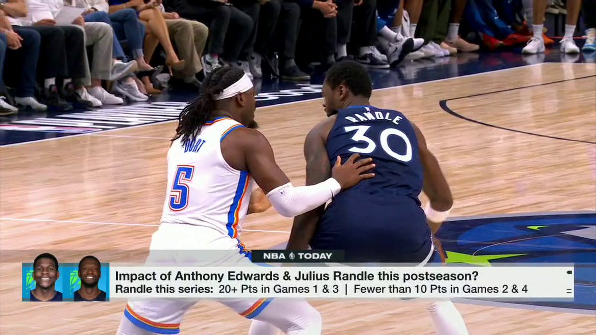 “The theme of his career has kinda been bouncing back from adversity.” Dave McMenamin on how Julius Randle is approaching his time on the sideline during the Western Conference finals. Timberwolves-Thunder | 8:30 ET on ESPN 🍿