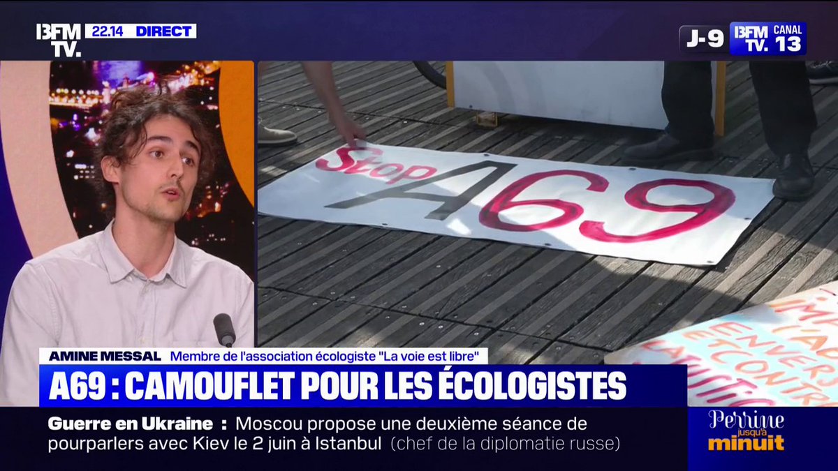 A69: "Il y a des risques de contestations fortes et violentes de la part de certains groupes", affirme Amine Messal, membre de l'association écologiste "La voie est libre"