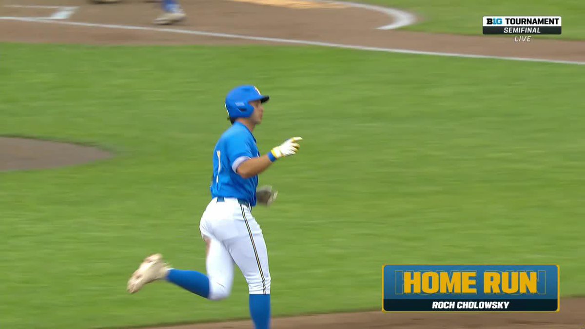 ✅✅✅✅❌✅✅✅❌ Big Ten Conference POY Roch Cholowsky has a HR in seven of UCLA Baseball's last nine games. Watch all of the long balls 👇 #B1GBaseball