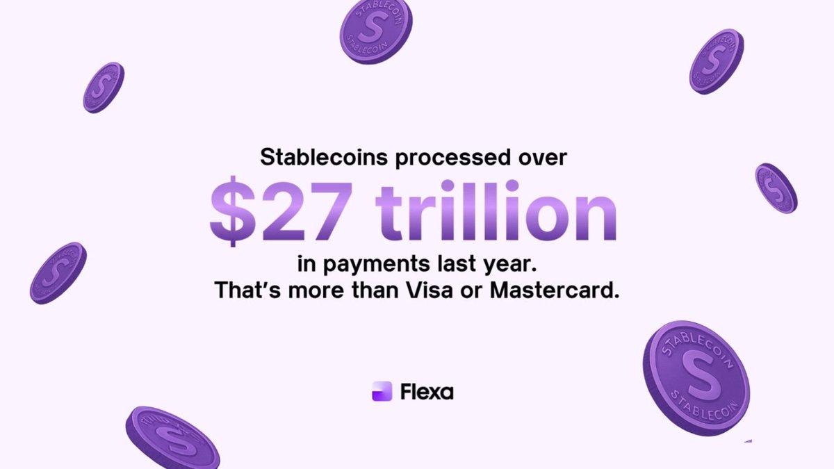 Still waiting days to get paid? Stablecoins are changing that with faster payments, lower fees, and no chargebacks, and they’ve already outpaced Visa and Mastercard. Here’s what that means for merchants, and how Flexa can help you start accepting stablecoins today: