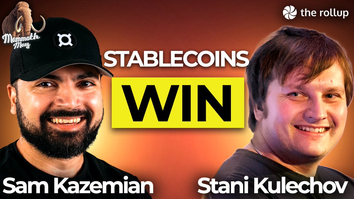 NEW EP: How the Genius Act Could Change the Dollar Forever With Sam Kazemian & Stani Kulechov Stablecoins are just 1.1% of US Dollars today. That’s about to change. In today's episode of Mammoth May🦣, robbie sits down with Aave founder Stani.eth & Frax Finance ¤⛓️¤ founder sam.frax to discuss: > The Genius Act & Legal M1 Stablecoins > Why Banks Hate This Bill > Frax’s Pivot to Digital Dollar Infrastructure > Aave V4 & the Future of Onchain Credit > Why RWAs will Eclipse Crypto & Stables > Sam’s Stablecoin x AI Thesis Full episode links below. Timestamps: 00:00 Intro 01:17 Magic Ad 01:33 Massive Stablecoin Adoption 09:01 Stablecoins vs the US Dollar 18:53 Stablecoins, RWAs, Security Tokens 26:15 Big Banks Launching Stablecoin 30:28 Mantle Ad 31:09 Extending US Dollar Credit 37:38 Genius Act Reactions 46:30 Frax’s L2 to L1 Transition 59:44 AAVE V4 Proposal