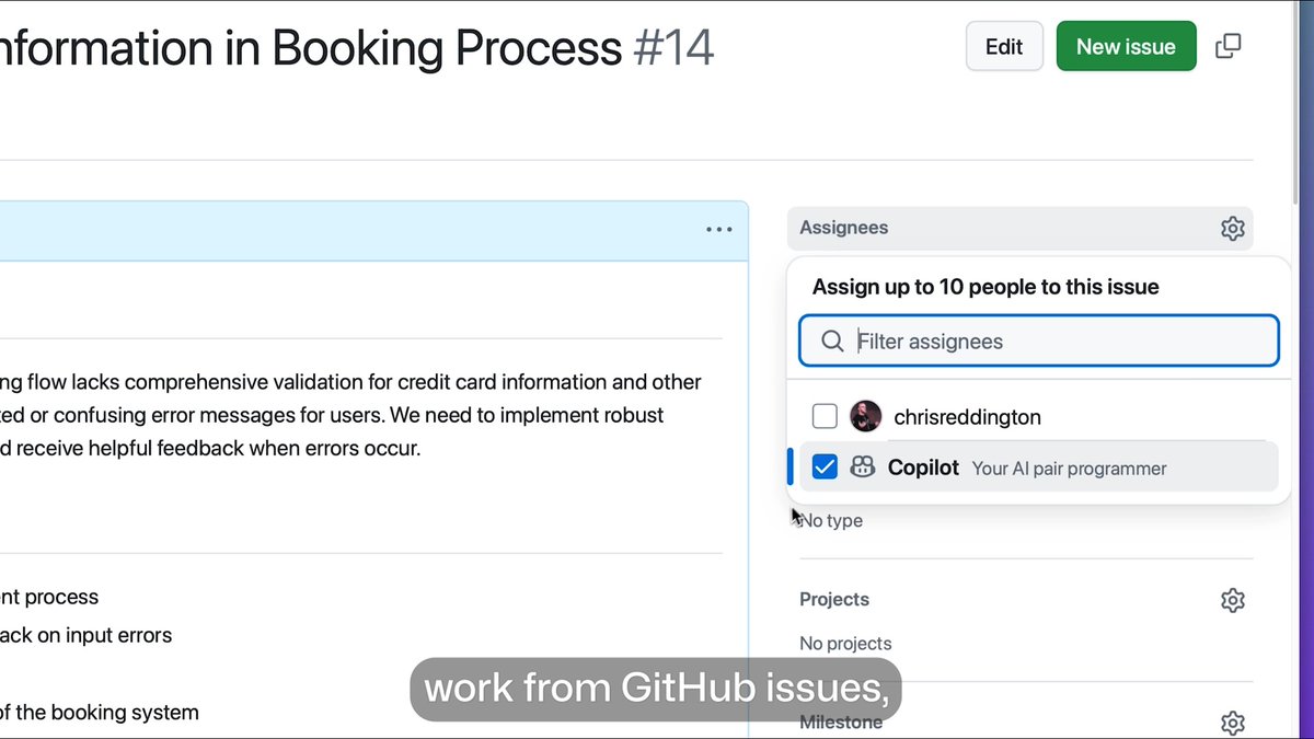 The new GitHub Copilot coding agent can work in the background while you focus on other tasks. Assign it tasks via GitHub Issues or ad hoc in Visual Studio Code. Watch this demo and then optimize your workflow with the Copilot coding agent. 🚀 ⬇️