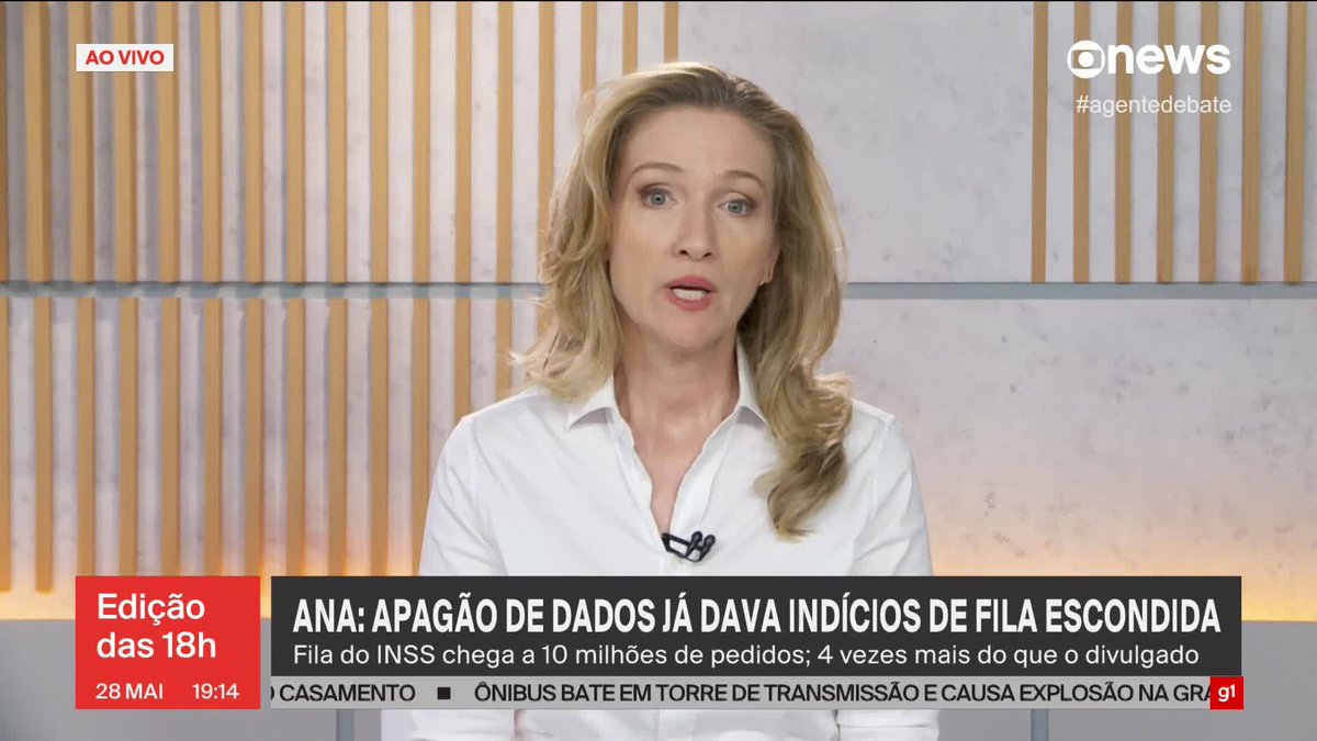 Fila do INSS é 4 vezes maior do que a oficial e ultrapassa 10 milhões de pedidos, e Ana Flor conta: “No início de maio, obtive a informação de que o governo, por decisão própria, tinha atrasado muito a divulgação dessa fila.” #Edição18 ➡ Assista à #GloboNews: