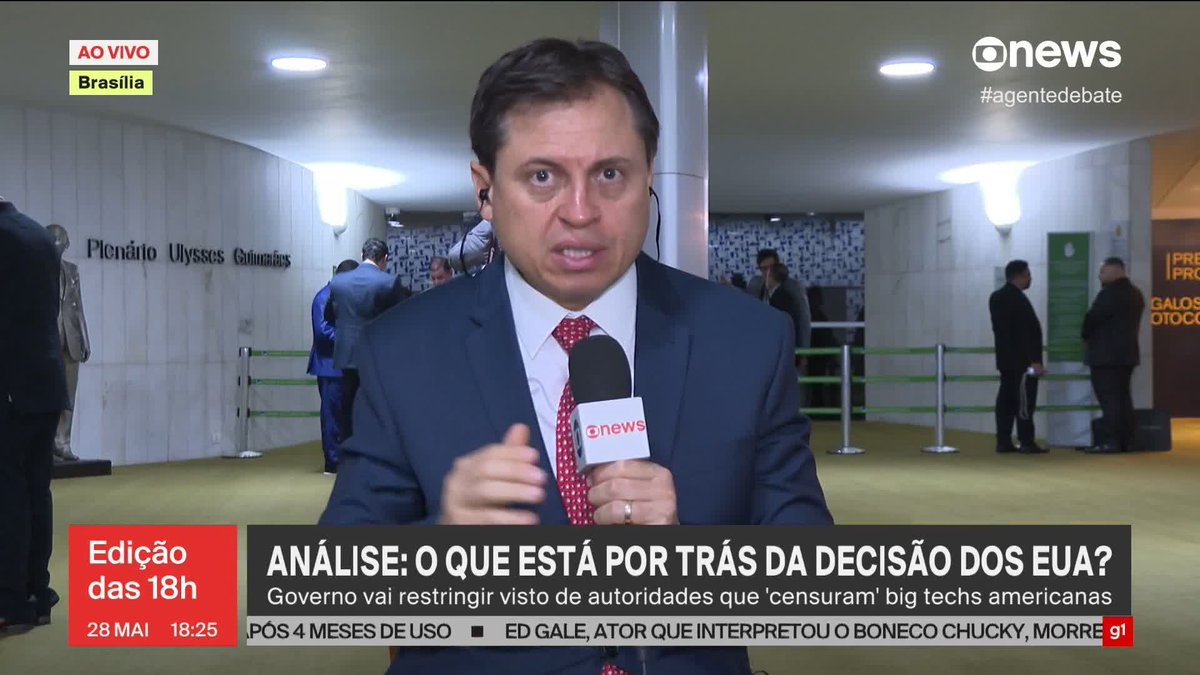 Camarotti: Governo vai restringir visto de autoridades que “censuram” big techs americanas, “No Palácio do Planalto, a ordem é defender a soberania nacional. [...] Se isso escalar, haverá uma resposta.” A resposta "uma nota de repúdio" kkkkk