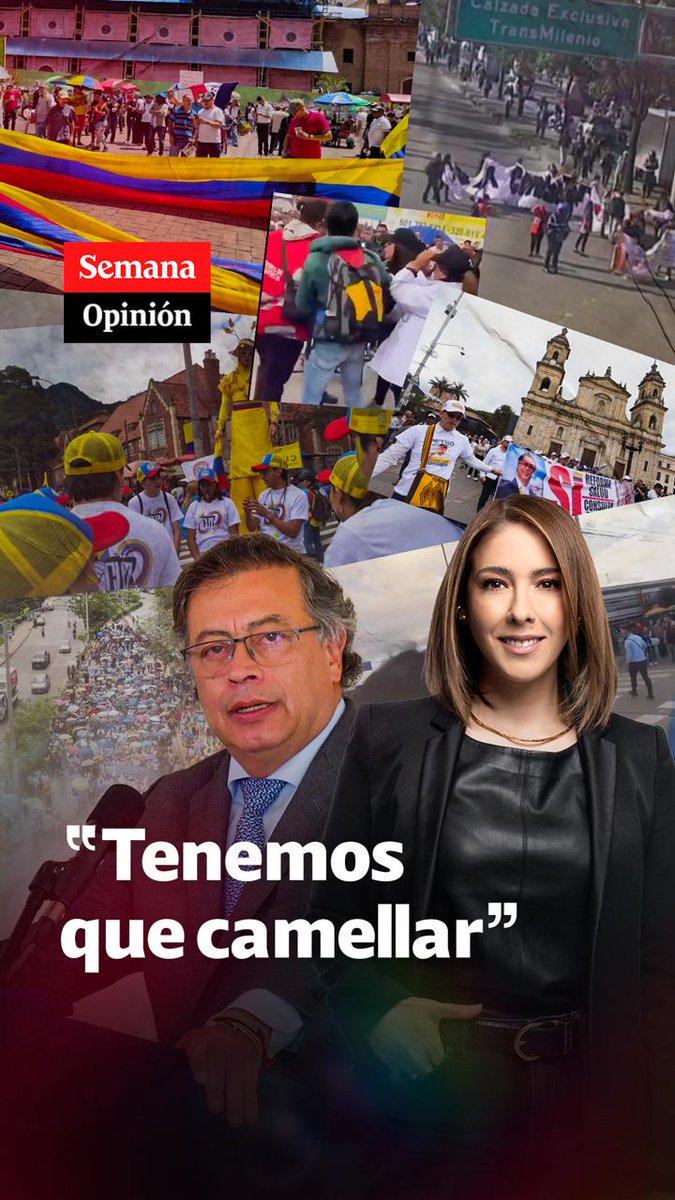 “Mientras los ciudadanos gritaban 'tenemos que camellar' enfrentando a encapuchados en Bogotá, Petro, el mismo que pidió tomar las calles tras su fracaso con lo consulta popular, ahora dice que no convocó el paro”: Juanita Gómez opina.