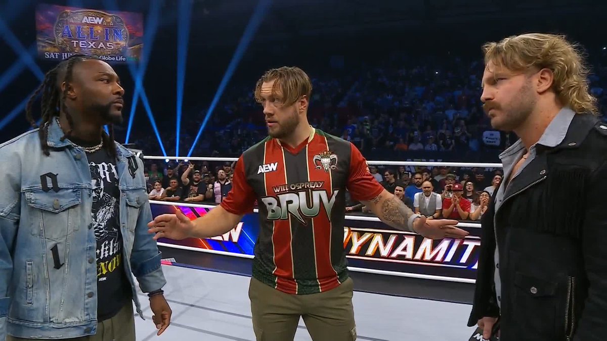 Tensions are high, but Will Ospreay • ウィル・オスプレイ is doing what he can to work it out between Hangman Adam Page and @SwerveConfident. Watch #AEWDynamite LIVE on TBS &amp; MAX