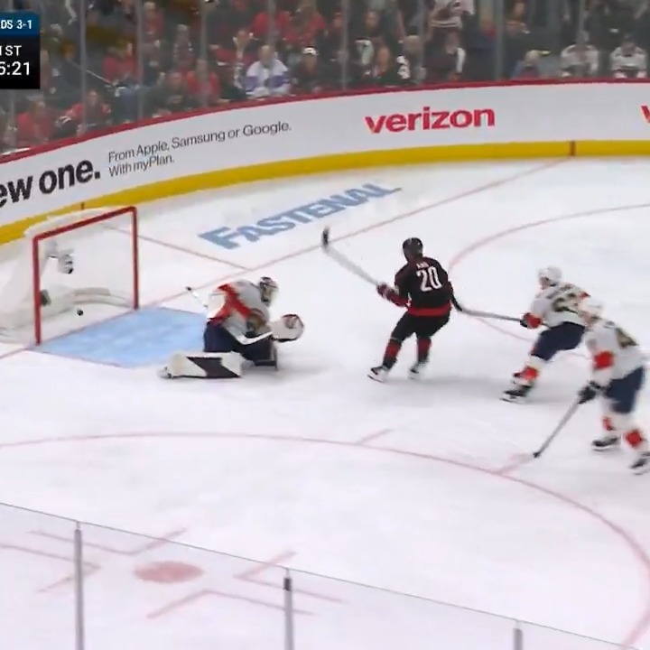 SEBASTIAN AHO MAKES NO MISTAKE 🚨 The Carolina Hurricanes strike first in Game 5! #StanleyCup 🇺🇸: NHLonTNT &amp; Sports on Max ➡️ 🇨🇦: Sportsnet or stream on Sportsnet+ ➡️