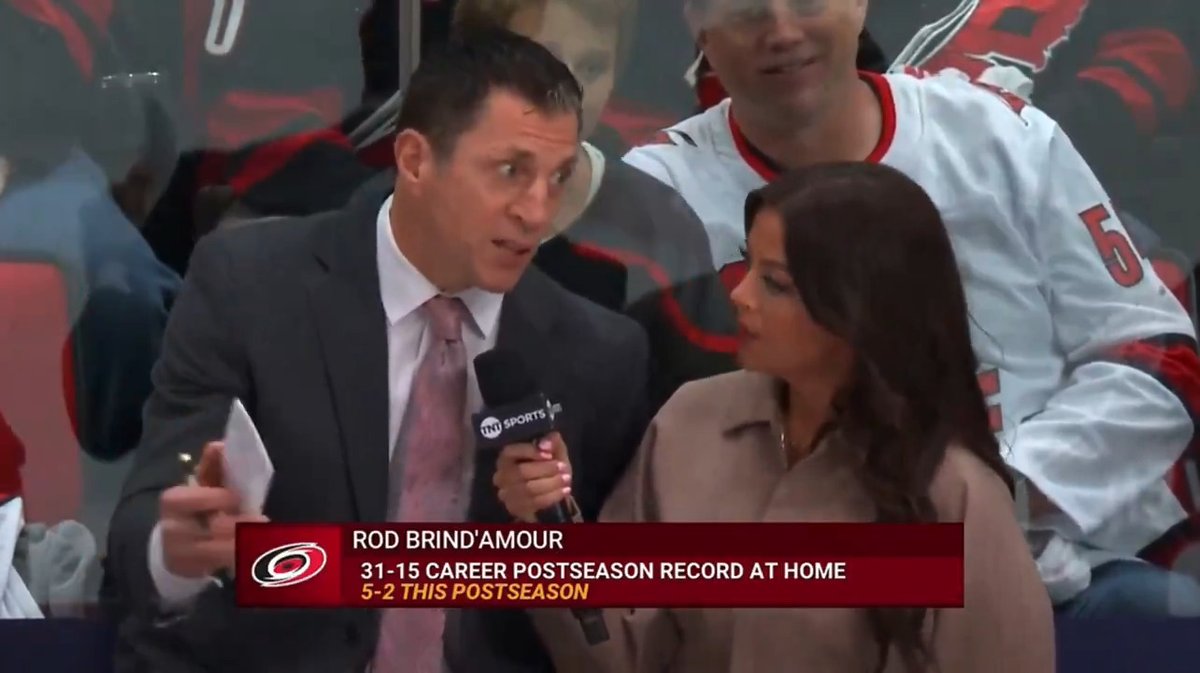 "These aren't real penalties" Rod Brind'Amour is NOT happy with the officiating right now 🤐