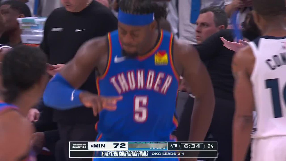 DORT. DAGGER. DONE. OKC is minutes away from advancing to the NBA Finals ⚡