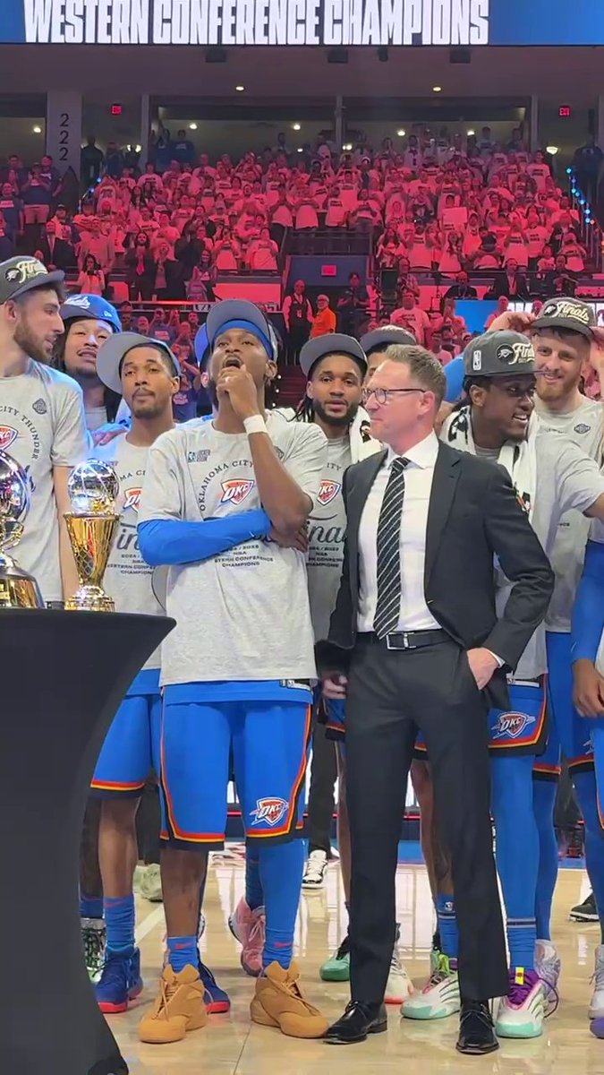 Shai and OKC GM Sam Presti taking it all in ⚡