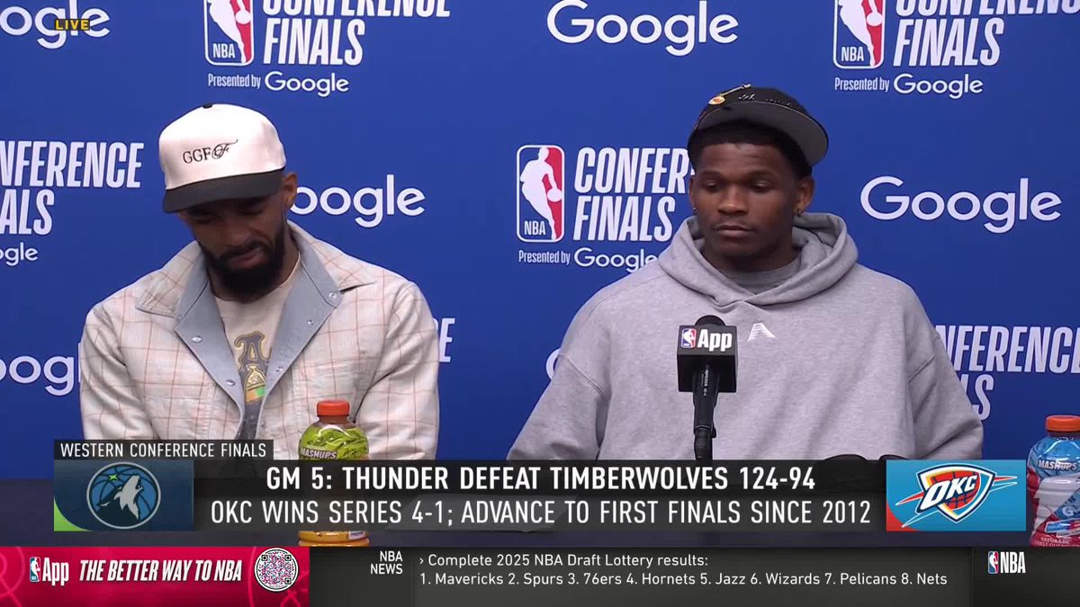 "I'm hurt moreso for myself for Mike [Conley]... I'm good." 👀 Ant shares his emotions for his veteran teammate after being eliminated 🗣️