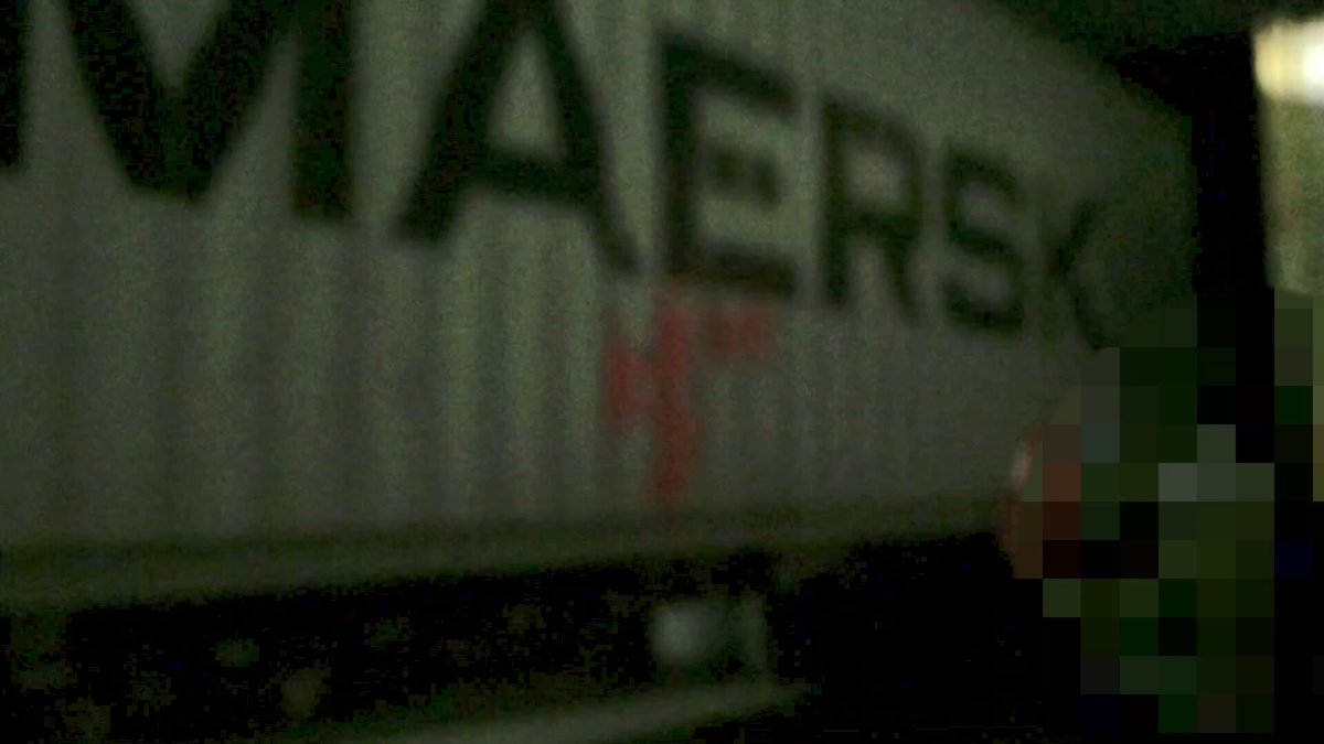 Just received in inbox: BREAKING: Activists leave a message on a shipping container in Downtown Oakland for Maersk...