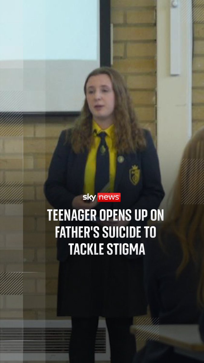 Evie lost her father to suicide in 2018 when she was nine years old. Now, aged 16, she decided to give a school assembly on the subject, after seeing many of her peers joke about suicide.