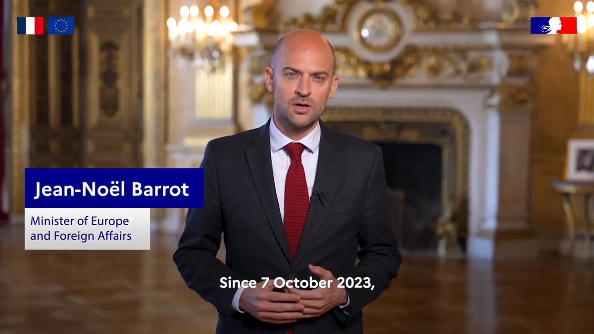 During a speech delivered at the 5th Meeting of the Global Alliance for the Implementation of the Two-State Solution, Jean-Noël Barrot goes back over the primary objectives of the June Conference. Emmanuel Macron سلمان بن عبدالعزيز La France en Israël France à Jérusalem 🇫🇷 🇪🇺