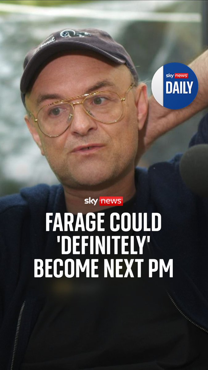 Dominic Cummings has told Liz Bates he thinks Nigel Farage could be the next prime minister if the Reform leader follows his advice. 🎧 Listen to the Daily podcast 👉