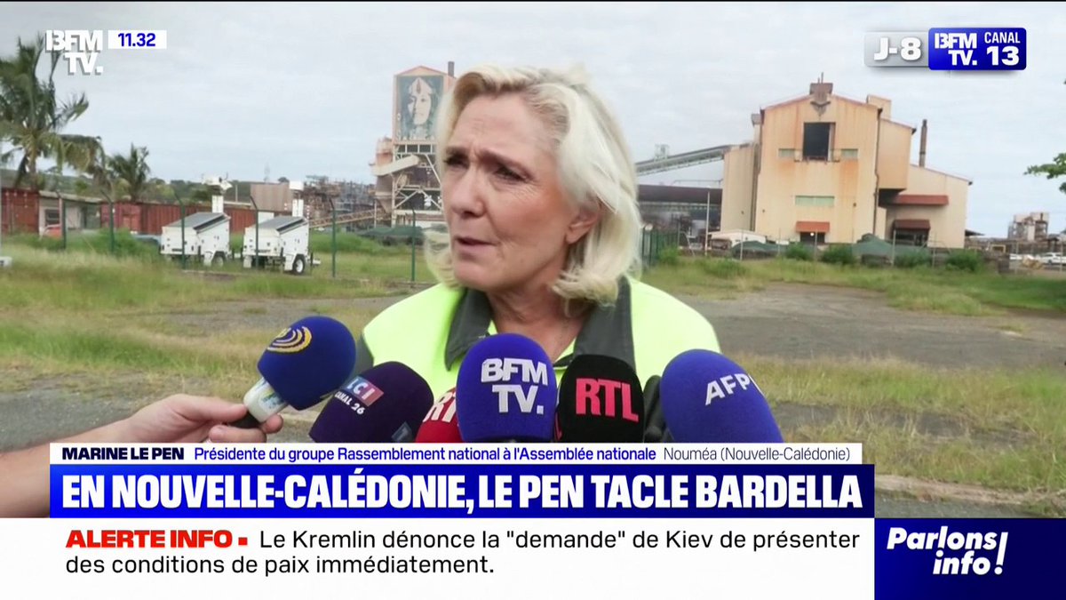 💬 "Je ne suis pas sûre que Jordan connaisse très bien les problématiques de la Nouvelle-Calédonie" Marine Le Pen tacle Jordan Bardella lors de son déplacement à Nouméa
