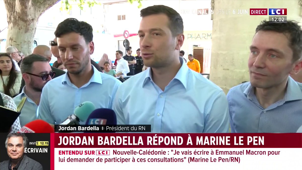 🗣️ "Marine Le Pen a eu l'occasion de rappeler qu'il n'y avait pas de feuille de papier à cigarette entre nous et je crois que c'est là l'essentiel", réagit Jordan Bardella à l'interview de la cheffe de file du RN sur LCI ce matin.