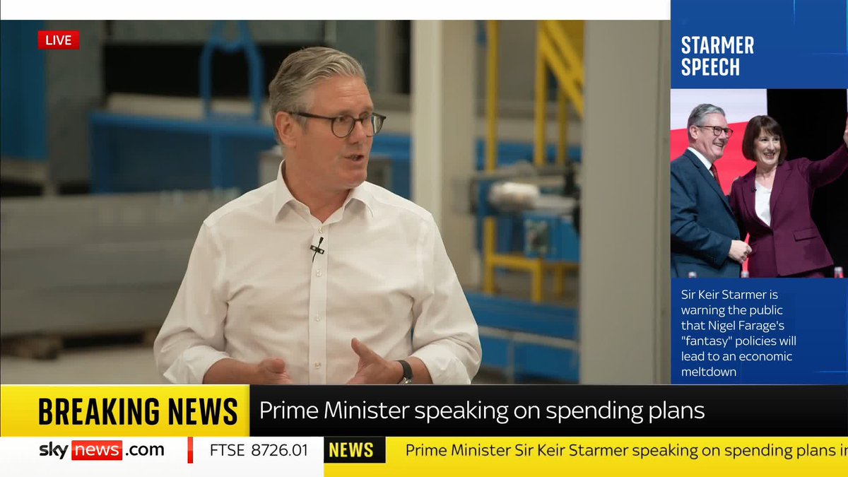 'Unlike Nigel Farage, I know what it is like growing up in a cost of living crisis.' PM Keir Starmer attacks Reform UK's Nigel Farage's economic plans. He adds 'it is Liz Truss all over again'. 📺 Sky 501, Virgin 602, Freeview 233 and YouTube