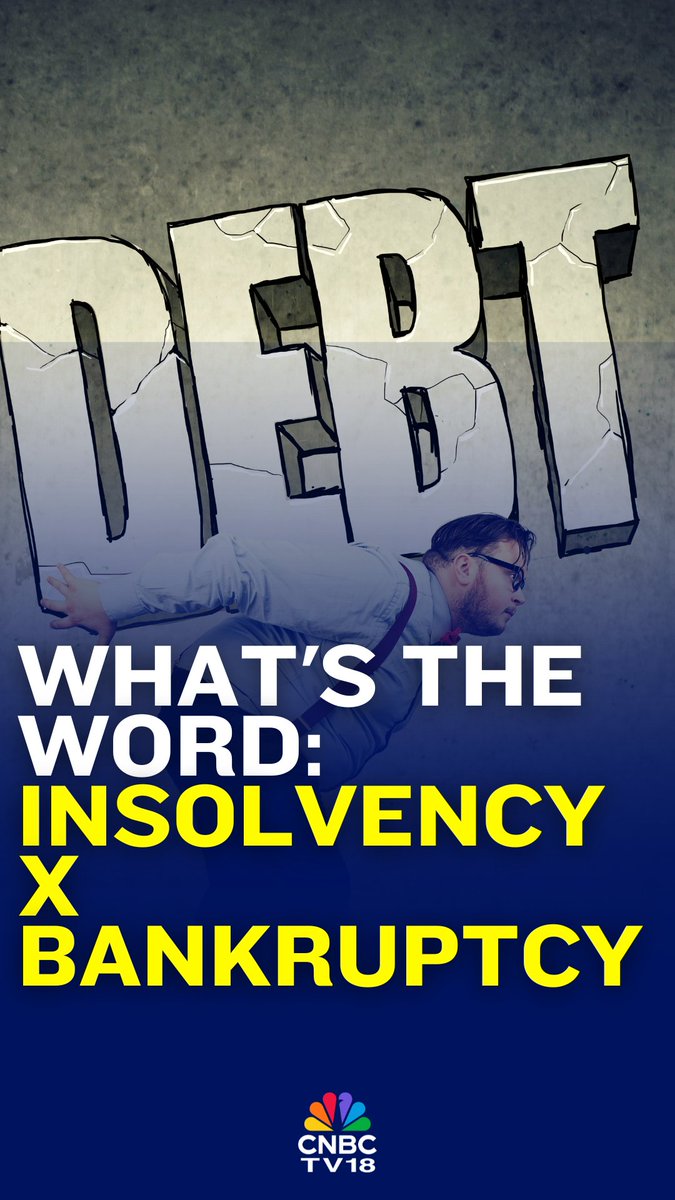 Insolvency X Bankruptcy ✅ Cause X Effect ✅ Financial State X Legal Process ✅ Because knowing the difference saves you from confusion! #WhatsTheWord #Finance #Insolvency #Bankruptcy #CNBCTV18Digital #Enron #LehmanBrothers #JetAirways Arvind Sukumar