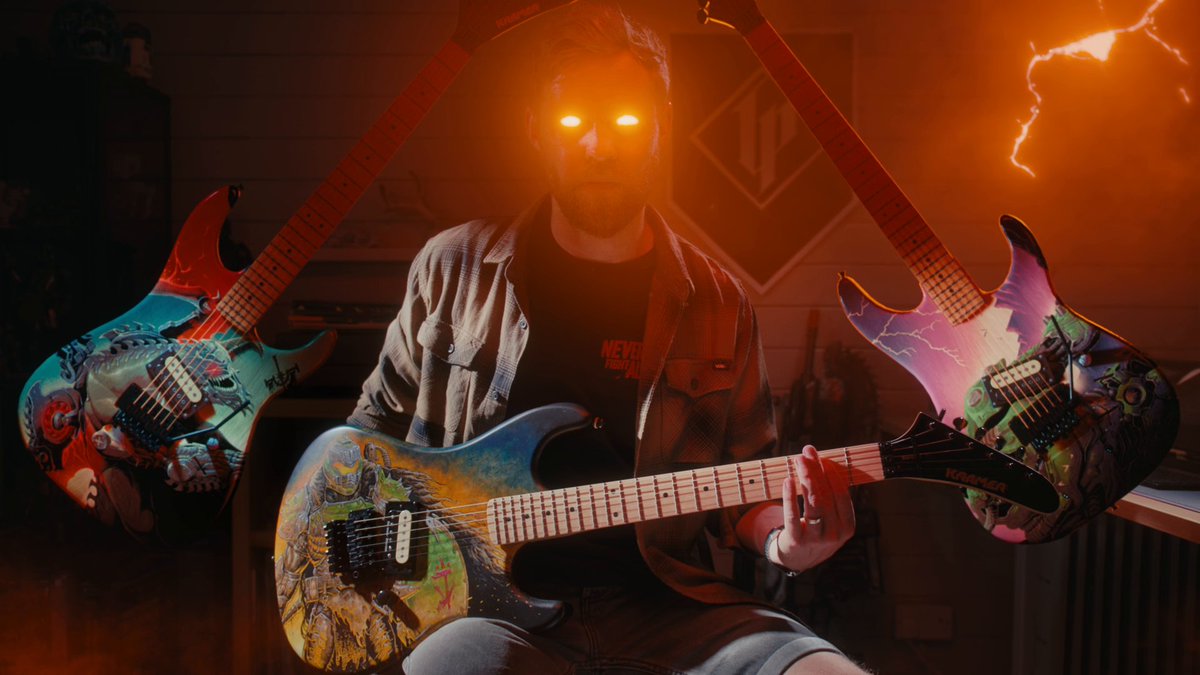 🔥 RIFF AND TEAR 🔥 Kramer X DOOM: The Dark Ages collab brings 3 extremely limited guitars from Hell, hand crafted by Luke Preece, the DOOM Slayer, The Atlan, and Serrat 🤘 To be in with a chance of winning, head over to our Instagram to enter: | #DOOMGuitarSweepstakes