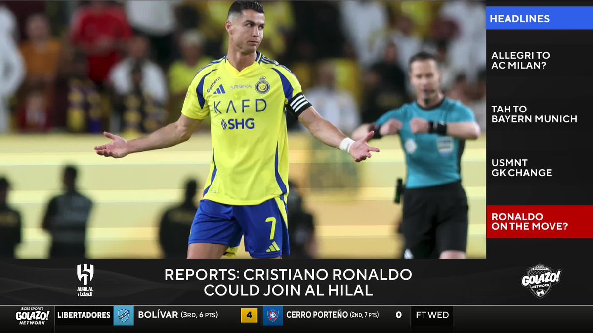 Cristiano Ronaldo ➡️ Al-Hilal 😱 Our very own James Benge joins Aly Trost Martin 🏧, @jimmyconrad, Michael Lahoud, and Christine Cupo to deliver news on Ronaldo's future at Al-Nassr 🇸🇦