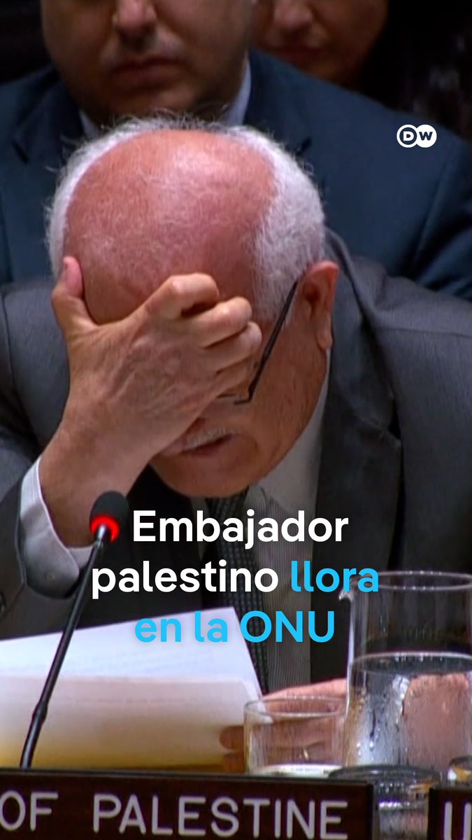 Embajador de Palestina rompe a llorar en el Consejo de Seguridad de la ONU El embajador de la Misión de Observación de Palestina ante Naciones Unidas, Riyad Mansour, no pudo aguantar el llanto en la última sesión del Consejo de Seguridad. Mansour estaba informando sobre la difícil situación alimentaria que se vive en la Franja de Gaza. /ngd