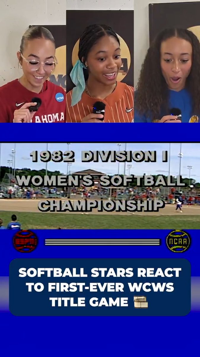 “No helmets is insane!” 🤯 This year’s #WCWS stars break down tape from the 1982 finals — the first-ever NCAA softball championship.