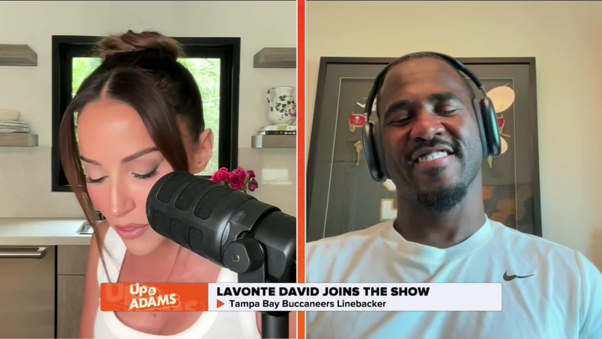 "He plays quarterback like a linebacker." Lavonte David on why every teammate loves Baker Mayfield. Up & Adams Lavonte David