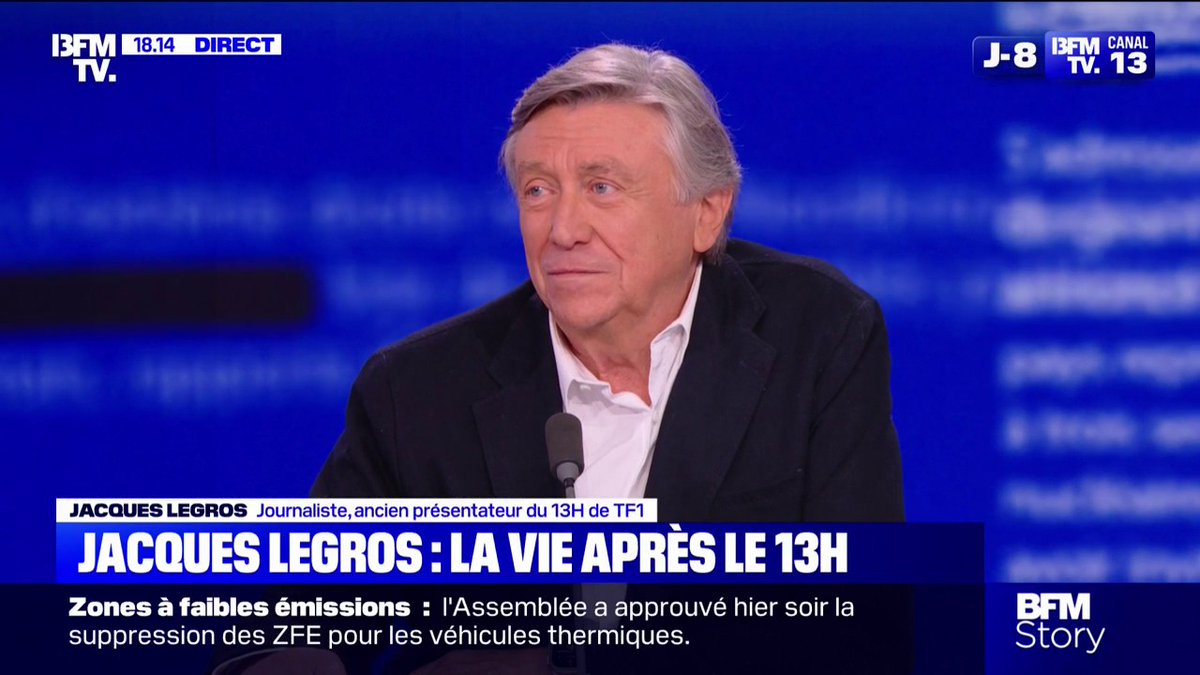 "Je n'attends que ça": Jacques Legros, ancien présentateur de TF1, revient sur son envie de retourner vers la radio