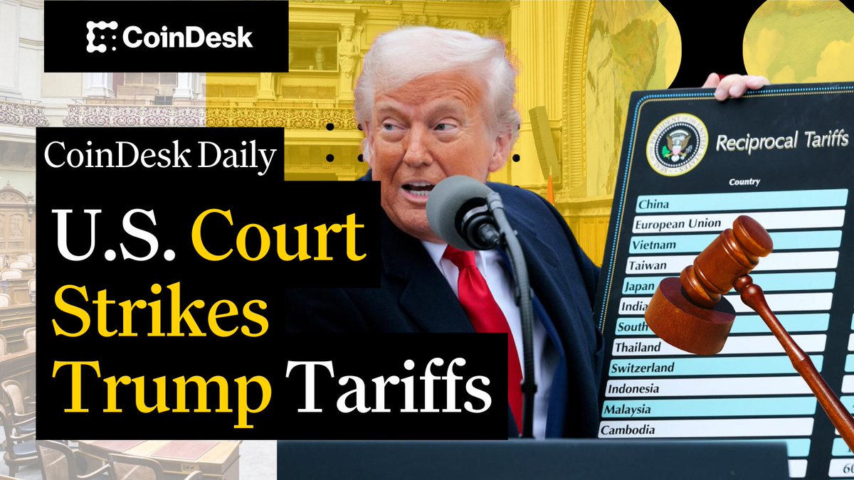 🗞️ Bitcoin spikes after a U.S. court strikes Trump’s tariffs 🗞️ Pakistan announces a strategic bitcoin reserve 🗞️ New York City Mayor Eric Adams calls for an end to the BitLicense, proposes 'BitBond' Christine Lee hosts "CoinDesk Daily." 🔗👇