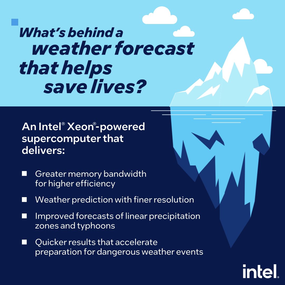 The 気象庁防災情報 is building weather models that improve prediction accuracy—powered by #IntelXeon Max Series processors. This is how a forecast that protects lives is built. Learn more: