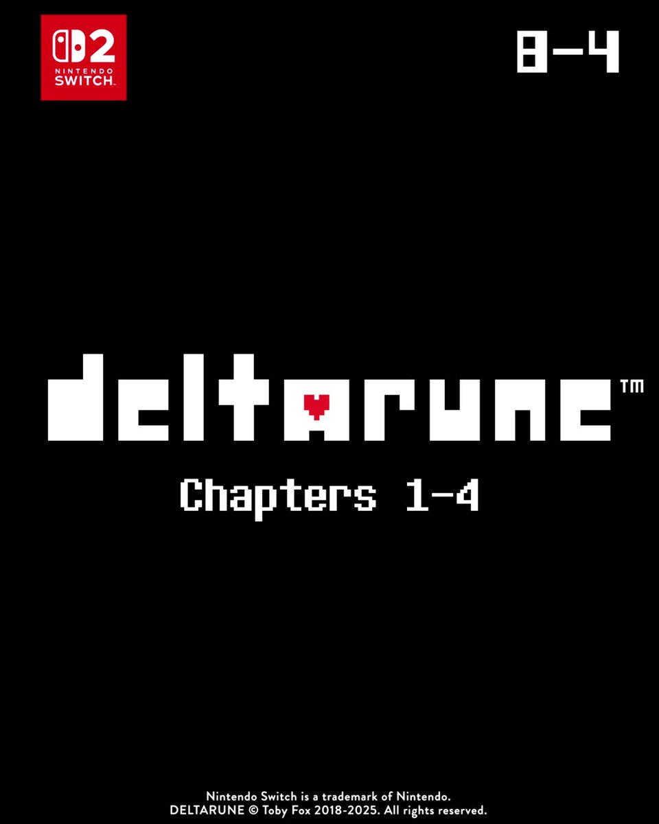 Dive into the long-awaited parallel story to UNDERTALE! Make friends or defeat foes in action-packed battles as you explore the mysterious world of #DELTARUNE. Available June 5 on #NintendoSwitch2. Pre-order now: