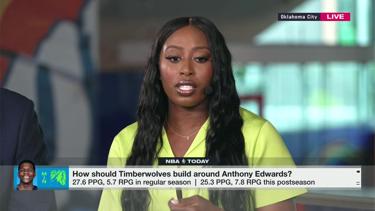 "How many times do we see Ant have one of those spectacular dunks that gets us out of our seats? Rare. You need a player that brings that out of him." Chiney Ogwumike on how the Wolves should build around Anthony Edwards ✍️