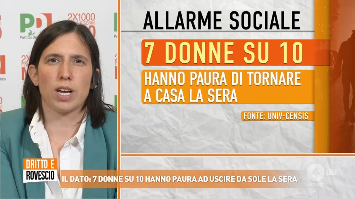 L'intervista a Elly #Schlein, 7 donne su 10 hanno paura di tornare a casa. Ora a #DrittoeRovescio in diretta su #Rete4 e in streaming su Mediaset Infinity