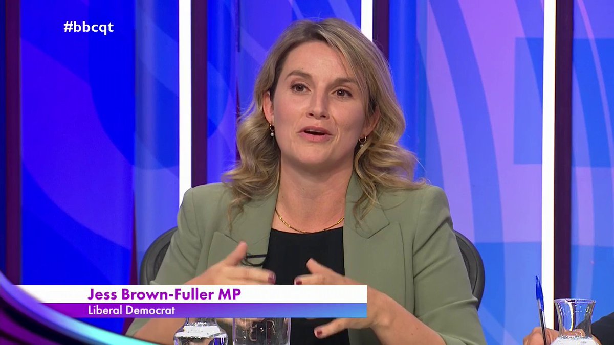 “We know that children that don’t grow up in poverty… are less likely to rely on a welfare state as an adult” Liberal Democrat Jess Brown-Fuller says lifting the two child benefit cap “does the opposite” of encouraging a welfare culture in the UK #bbcqt
