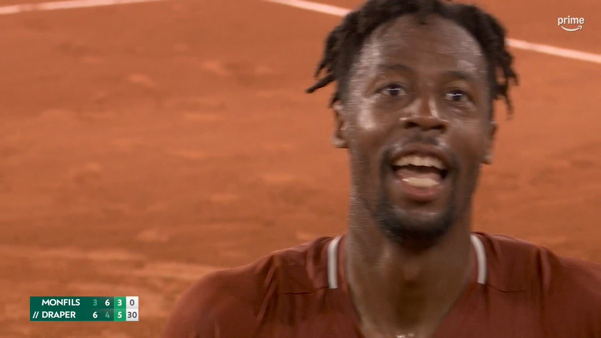 Dans un circuit ATP difficile où beaucoup de joueurs râlent de l'enchaînement etc ( à juste titre), ça fait tellement plaisir de voir un mec s'amuser, nous régaler, prendre du plaisir ! Gael Monfils 🇫🇷 38 ans, est RAFFRAICHISSANT