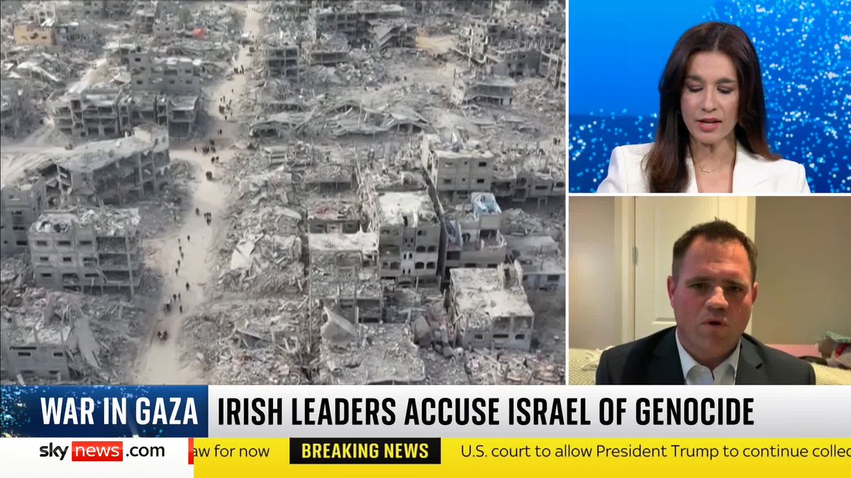 "We are watching scenes unfold on a daily basis in Gaza that are absolutely horrific." Neale Richmond, Ireland’s minister of foreign affairs, tells Yalda Hakim he believes the Israeli government has 'blood of civilians on their hands'. 📺 Sky 501