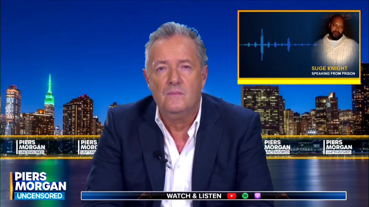 "Puffy had sex with too many higher up people in the industry - and I'm not talking about women - to get convicted." Watch Suge Knight's interview with Piers Morgan in full 👇 📺 Piers Morgan