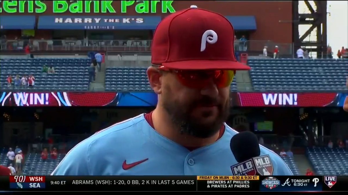 Kyle Schwarber speaks on a dramatic Philadelphia Phillies win in Game 1 of the doubleheader, his upcoming charity event for military and first responder families and more! Jon Morosi | #MLBTonight
