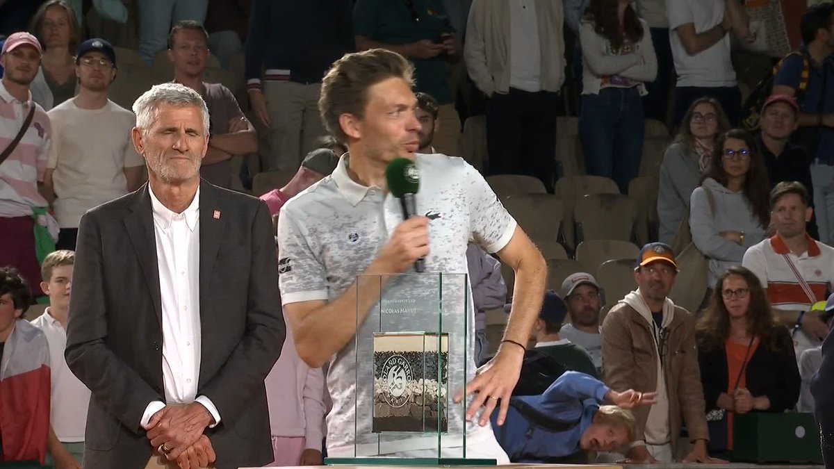 Le discours très émouvant de Nicolas Mahut 💙 #RolandGarros