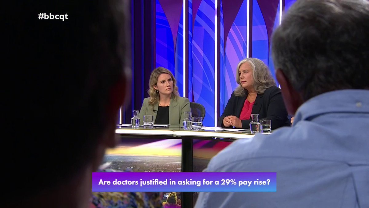 “We can’t afford to do that at the moment, is the truth” Responding to Ava-Santina Evans saying not paying doctors more to keep them in the NHS is “totally nonsensical”, Labour’s Heidi Alexander says she “understands” but resident doctors are asking for “too much” #bbcqt