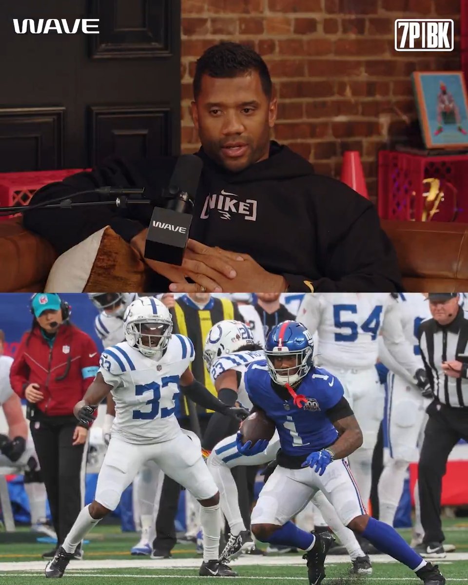 The Giants electrifying young receiver and battling the bright lights swayed Russ to come to New York 🍎 "This guy Malik Nabers man, he's a superstar ... I really like Daboll too."