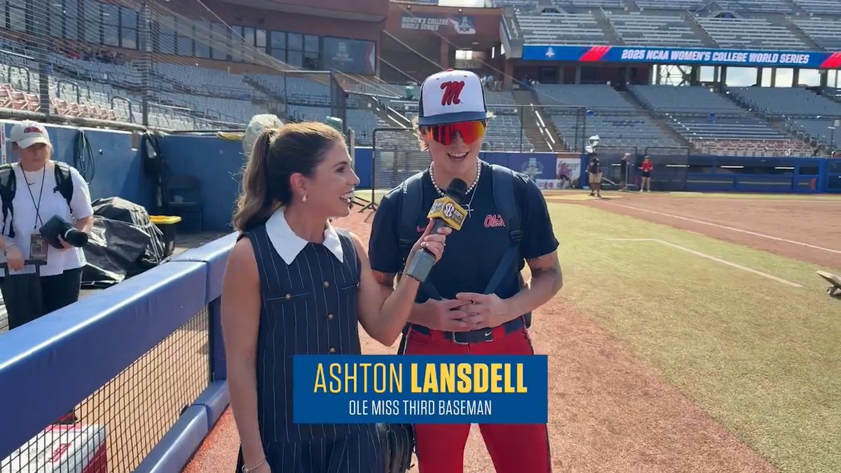 Ashton Lansdell doesn’t follow the script – she rewrites it. From Team USA gold & the Savannah Bananas on the baseball diamond to leading Ole Miss Softball to new heights on the softball field. 🤯 🎙️ Morgan Uber caught up with her before the Rebels' first-ever #WCWS appearance: