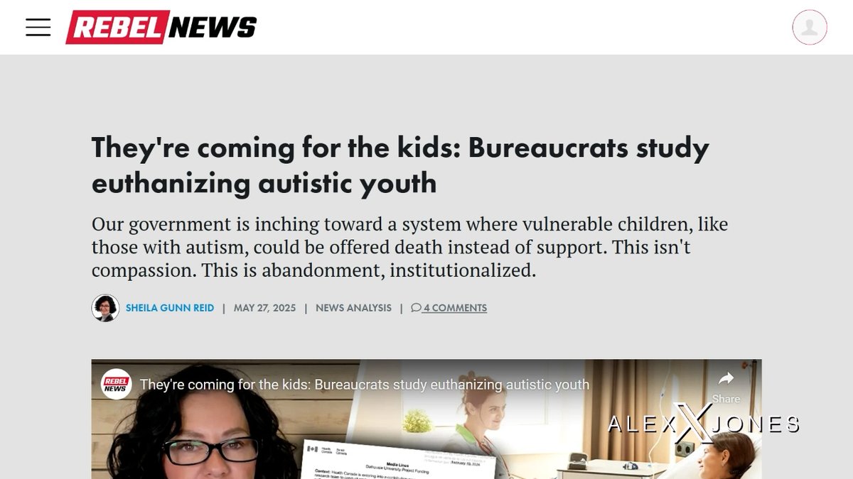 BREAKING: Canada Revives Plan To Kill Disabled Children & Adults Under The MAiD Program