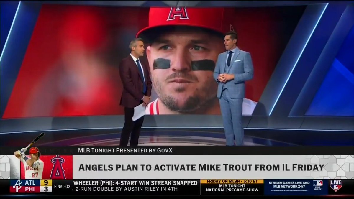 Mike Trout is reportedly set to return to the Angels tomorrow 👀 #MLBTonight | #RepTheHalo